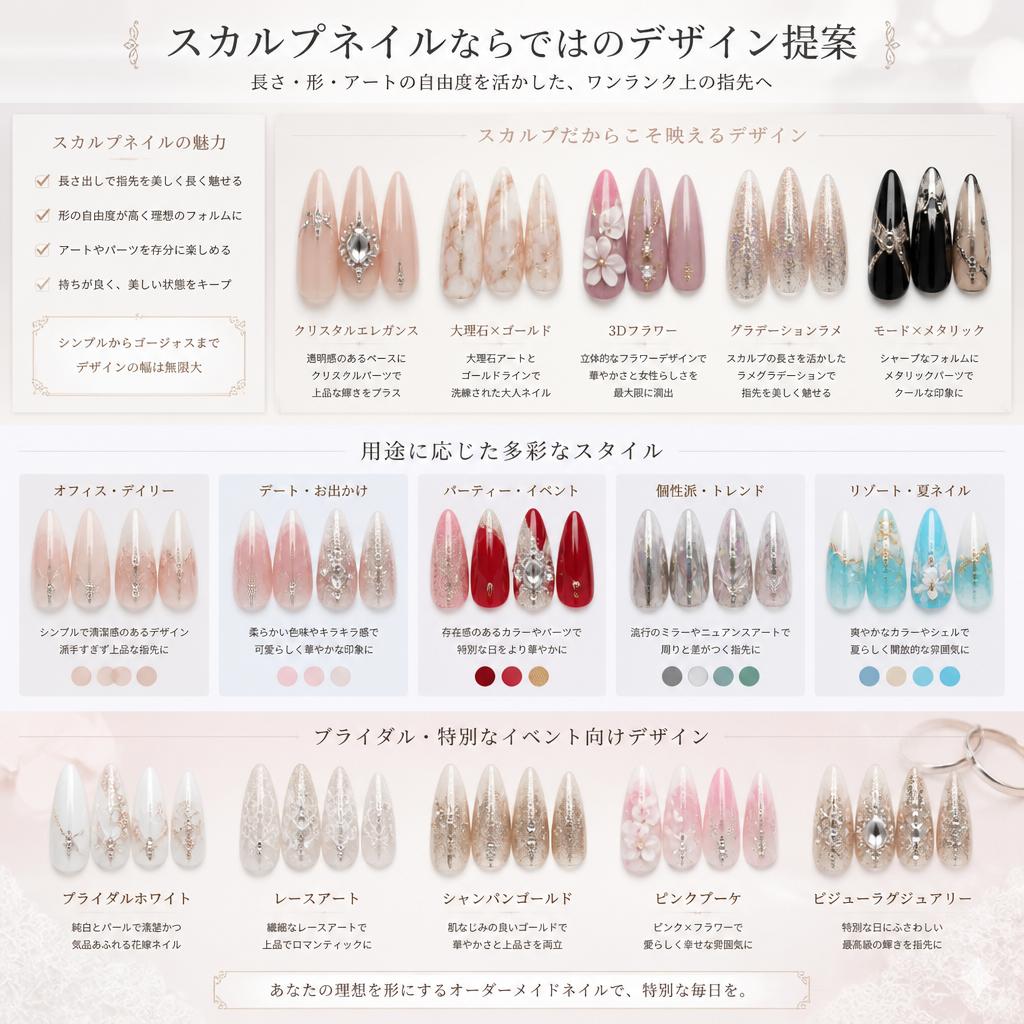 スカルプネイルデザインの提案